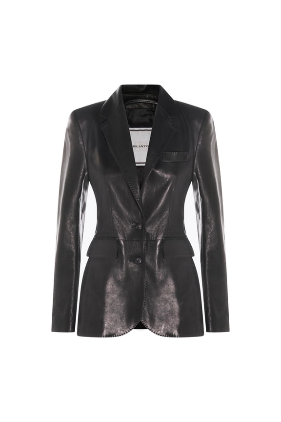 Tailored Black Jacket With Classic Collar (Women's)