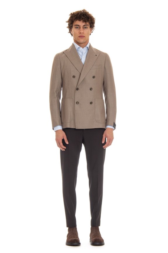 Textured Wool Super 100S Montecarlo Jacket (Men's)