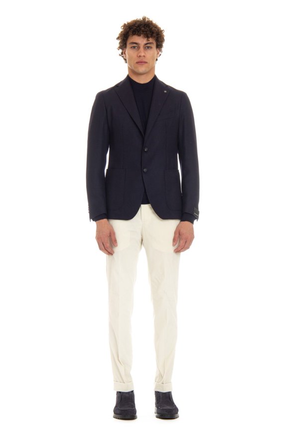 Textured Wool Super 100S Montecarlo Jacket (Men's)