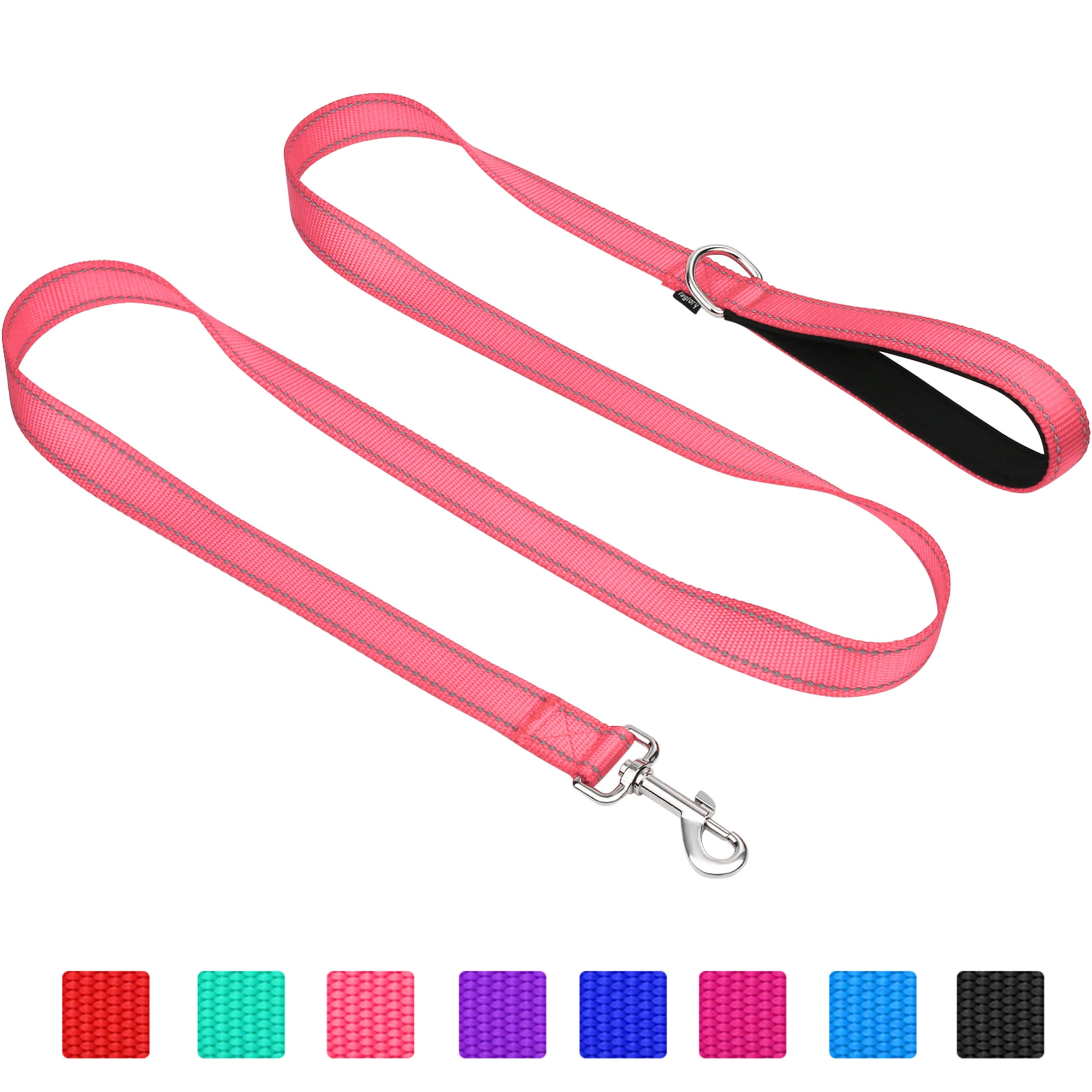 Taglory Dog Leash 4ft Nylon Reflective Leashes for Small Dogs Walking Training Pink Walmart