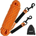 thumbnail image 1 of Taglory Dog Tie Out, Long Rope Leash for Dog Training, 15 FT Heavy Duty Lead with Reflective Stitching for Large Medium Small Dogs Walking, Camping, or Backyard, Orange 15 Foot - no handle Orange, 1 of 8