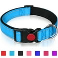 thumbnail image 1 of Taglory Reflective Dog Collar with Locking Buckle, Adjustable Nylon Collar for Extra Large Dogs, Skyblue, 1 of 7