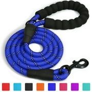 Taglory Rope Dog Leash with Comfortable Padded Handle, 5ft Reflective Dog Leash, Navyblue