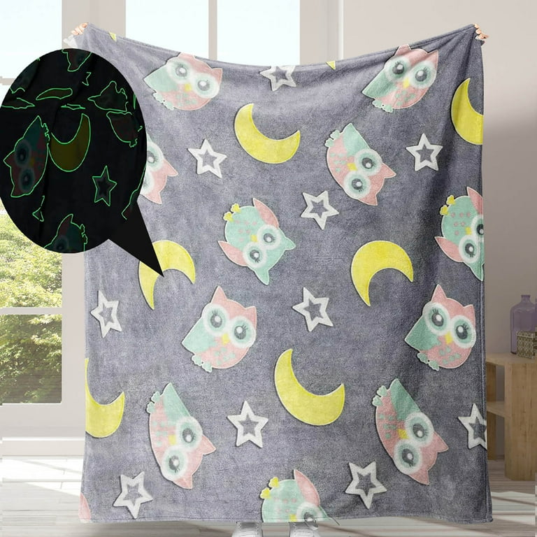 Tagold Dinosaur Glowing Weighted Blanket Owl Fluorescent Throw