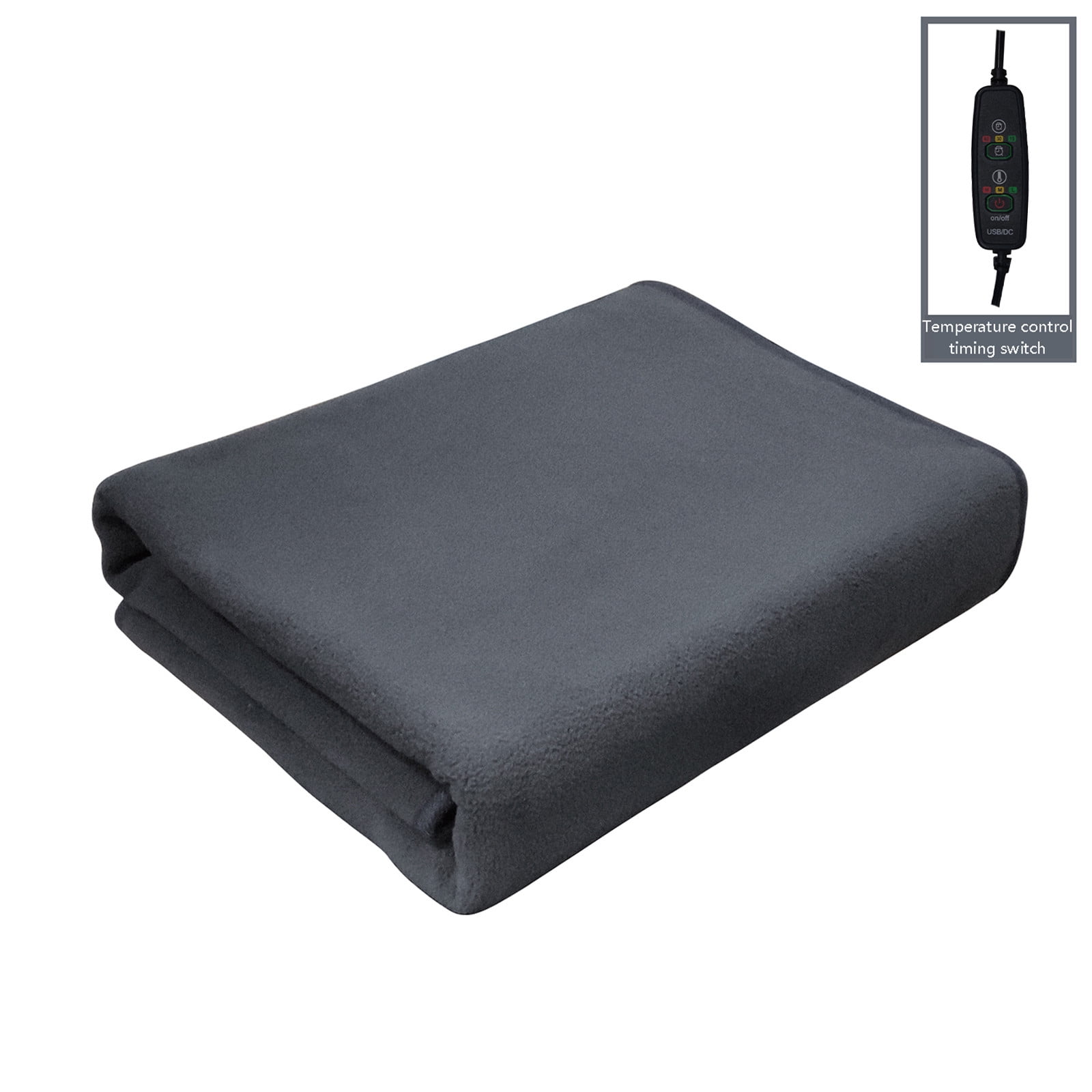 Wjsxc Heated Blanket Weighted Blanket 5V Single Layer Heating Blanket USB Electric Blanket Warm Shawl Skirt Cover Leg Blanket （Temperature Control ）59" x 31"