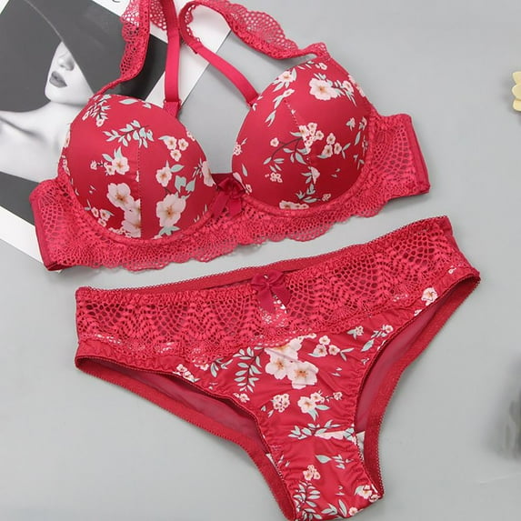 Tagold Womens Plus Size Sexy lingerie,Women's Lingerie Set Sexy Lace Bra And Panties Summer Thin Lingerie Set