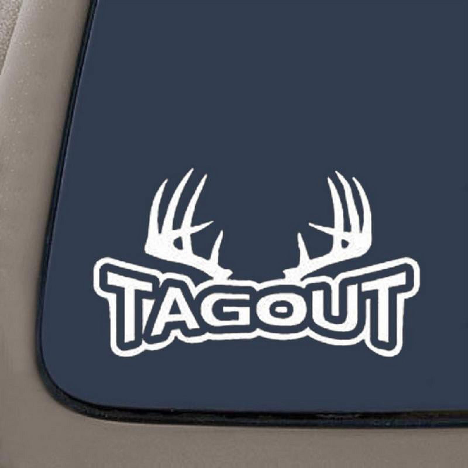 Tagout Buck Decal | 5.5-Inches | White Vinyl Decal | Car Truck Van SUV ...