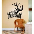 thumbnail image 1 of Tagout Letters With Deer Buck Image Animal Hunting Hunter picture Art Girl Ladies Sticker Vinyl Wall Decal 20 X 20 Inches, 1 of 1