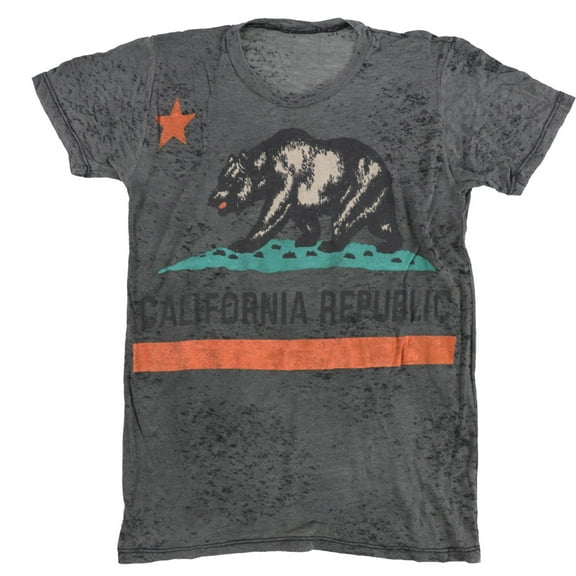 Tags Weekly Girls California Republic Burnout Graphic T-Shirt, Grey, Big Kids (8-20), M