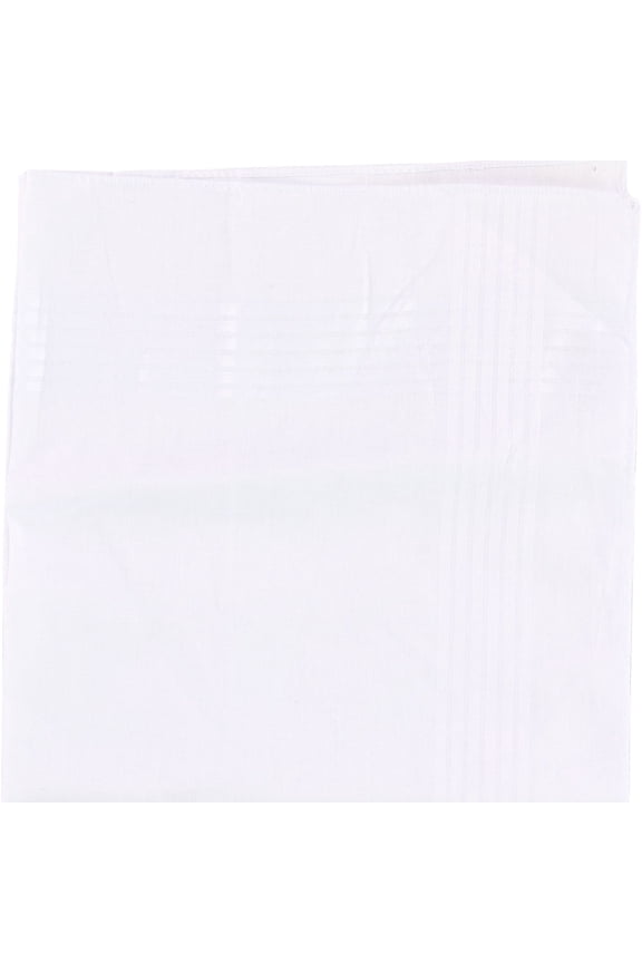 Mens Framed Pocket Square, White, OS