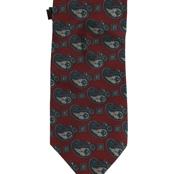 Tags Weekly Mens Paisley Self-tied Necktie, Red, One Size