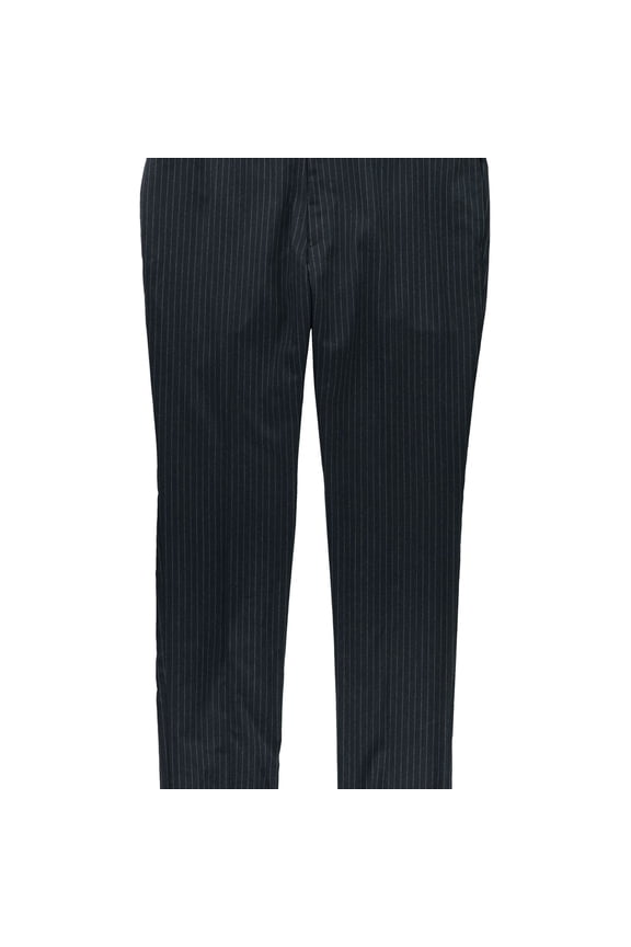 Mens Pin Stripes Dress Pants Slacks, Blue, 44W x UnfinishedL