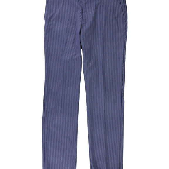 Tags Weekly Mens Pinstripe Dress Pants Slacks, Blue, 34W x UnfinishedL