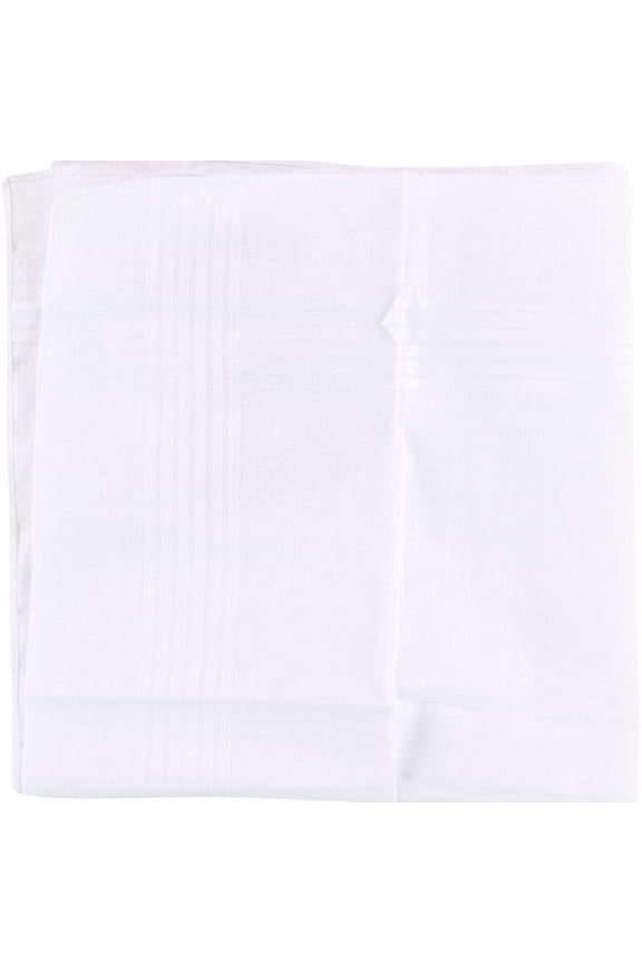 Mens Texture Stripe Pocket Square, White, One Size