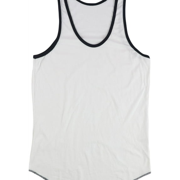 Tags Weekly Mens Two Tone Tank Top, White, Small