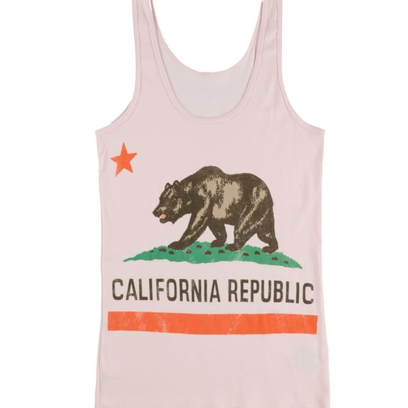 Tags Weekly Womens California Republic Tank Top, Pink, Medium