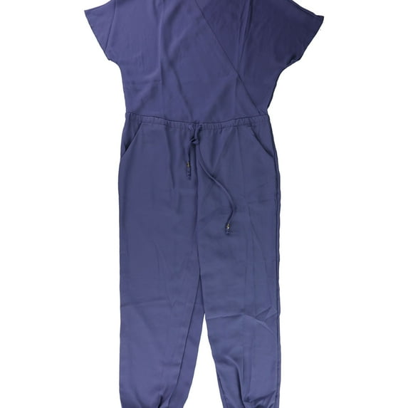 Tags Weekly Womens Drawstring Jumpsuit, Purple, Small
