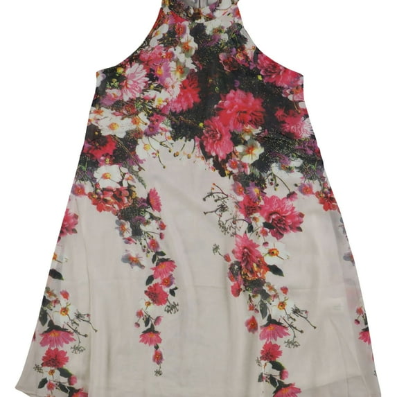 Tags Weekly Womens Floral Halter Neck Shift Dress, Multicoloured, X-Small
