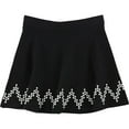 thumbnail image 1 of Tags Weekly Womens Hexagon Flared Skirt, Black, Small, 1 of 1