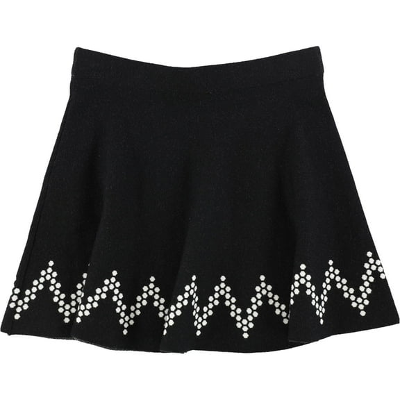 Tags Weekly Womens Hexagon Flared Skirt, Black, Small