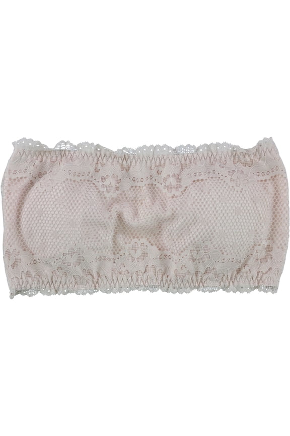 Womens Lace Bandeau Bra, Pink, Small