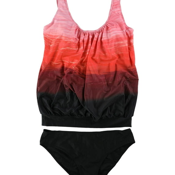 Tags Weekly Womens Ombre 2 Piece Bikini, Pink, XX-Large