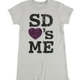 thumbnail image 1 of Tags Weekly Womens Sd Love's Me Graphic T-Shirt, Grey, Medium, 1 of 2