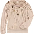 thumbnail image 1 of Tags Weekly Womens Shawl Collar Pullover Sweater, Beige, Small, 1 of 1