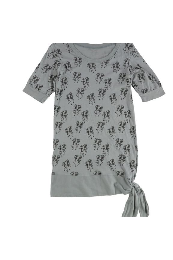 Womens Skeletons Graphic T-Shirt, Green, Medium