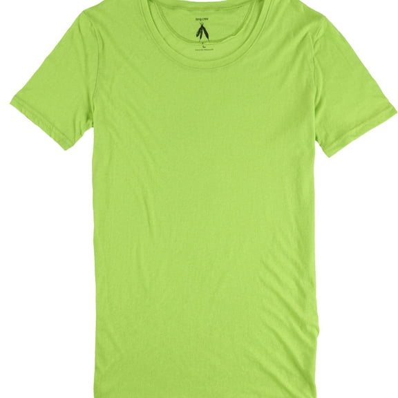 Tags Weekly Womens Solid Basic T-Shirt, Green, Large