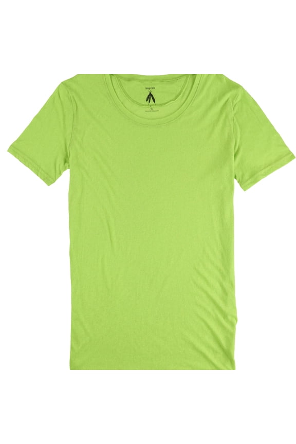 Womens Solid Basic T-Shirt, Green, Large