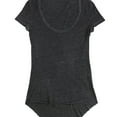 thumbnail image 1 of Tags Weekly Womens Solid Basic T-Shirt, Grey, Medium, 1 of 2