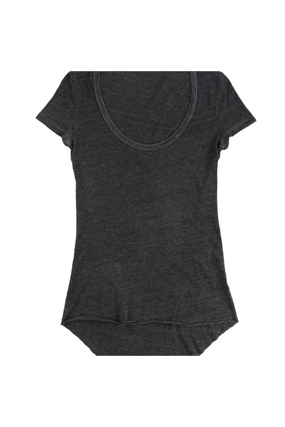 Womens Solid Basic T-Shirt, Grey, Medium