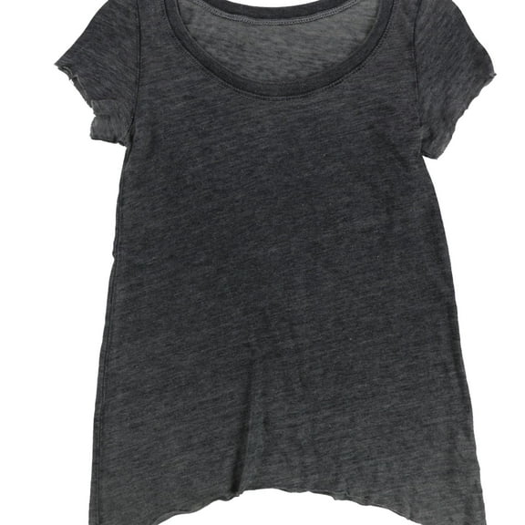 Tags Weekly Womens Solid Basic T-Shirt, Grey, S/M