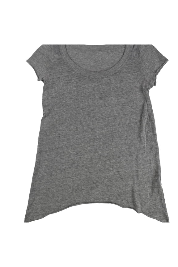 Womens Solid Basic T-Shirt, Grey, Small