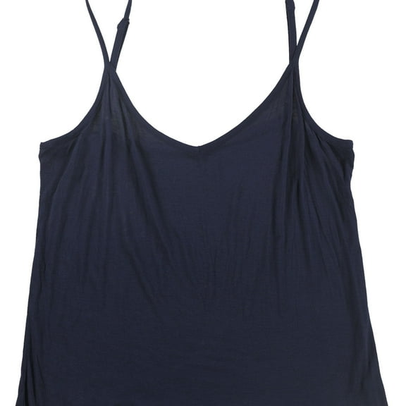 Tags Weekly Womens Solid Cami Tank Top, Blue, Small