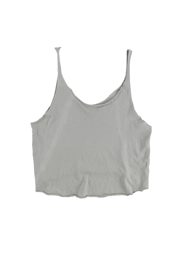 Womens Solid Tank Top, Green, X-Small