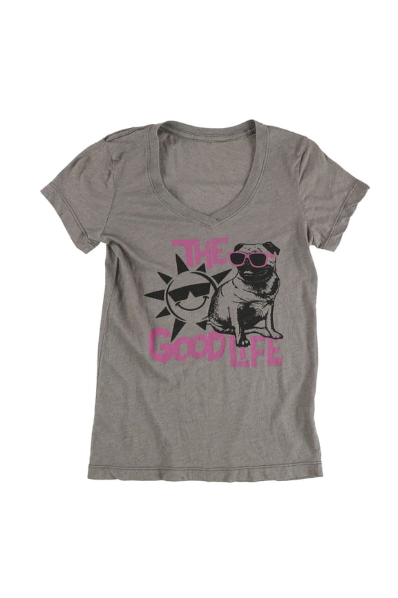 Womens The Good Life Graphic T-Shirt, Brown, Small