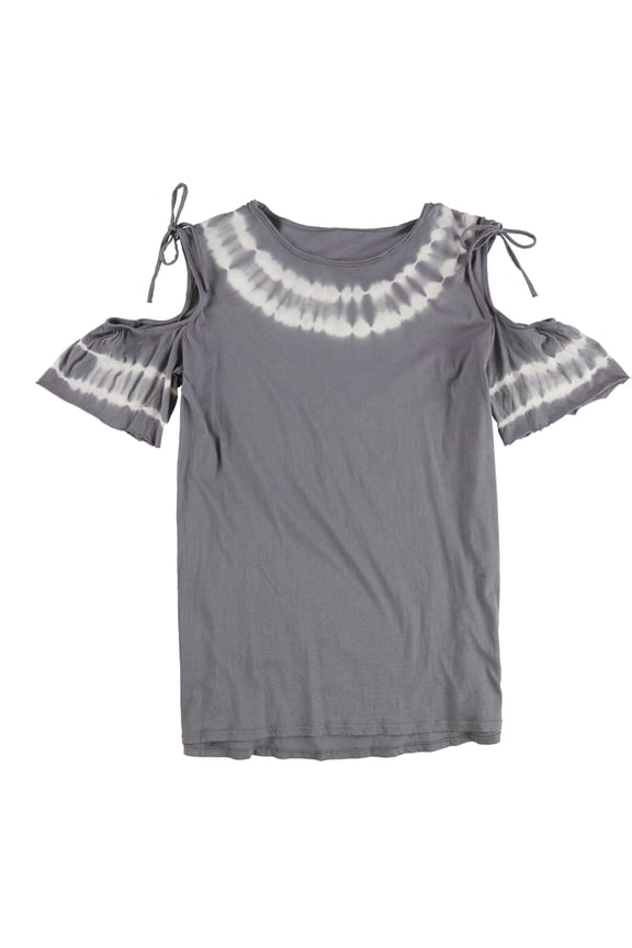 Womens Tie dye Basic T-Shirt, Grey, Small
