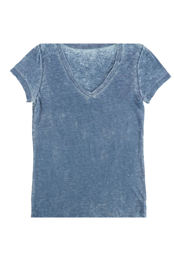 Womens Two Tone Basic T-Shirt, Blue, Medium