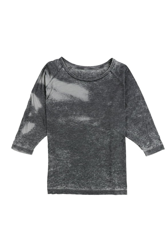 Womens Two Tone Basic T-Shirt, Grey, Medium