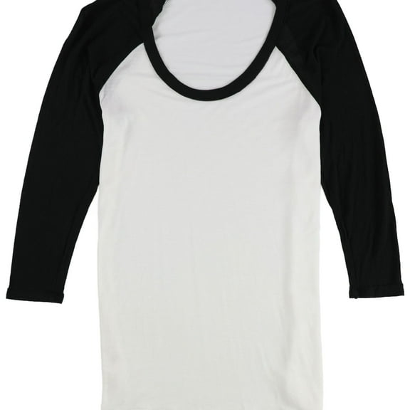 Tags Weekly Womens Two Tone Basic T-Shirt, White, Small