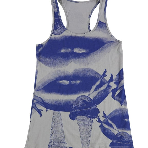 Tags Weekly Womens Two Tone Tank Top, Grey, Small