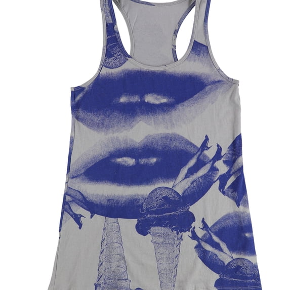 Tags Weekly Womens Two Tone Tank Top, Grey, Small