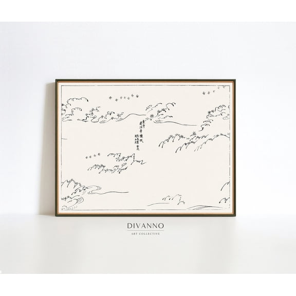 Taguchi Tomoki River Birds Landscape Unframed Paper Print