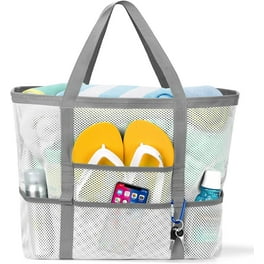 Livhil XL Waterproof Extra Large Mesh Beach Bag Tote with 9 Pockets for Women Perfect for Picnic Black Walmart