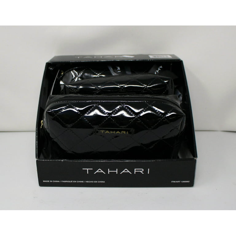 Tahari 3PC Cosmetic Case Black