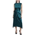 thumbnail image 1 of Tahari ASL Womens Velvet Pleated Midi Dress, 1 of 3