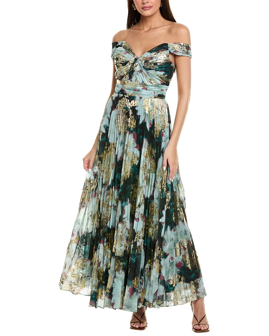 Tahari ASL womens Accordion Pleated Gown, 12, Blue Walmart