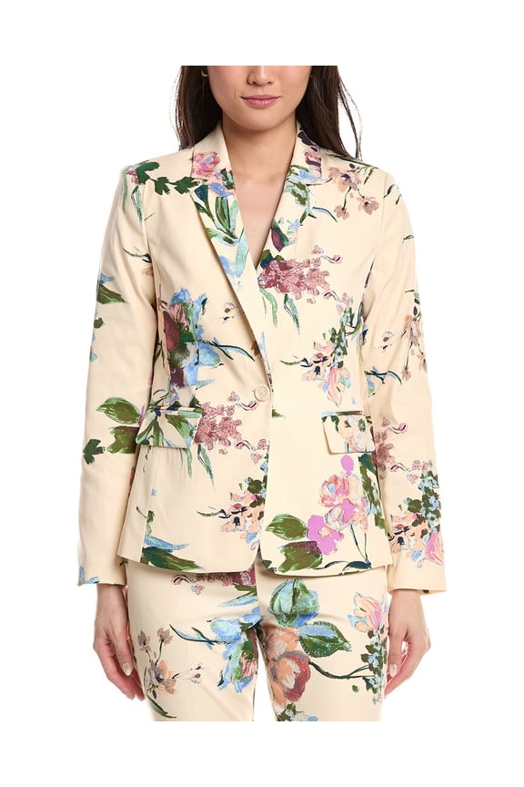 Tahari ASL womens Blazer, 10, Beige